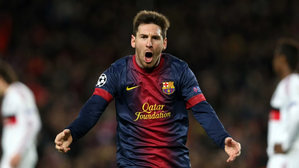 Lionel Messi scored 91 goals in 2012