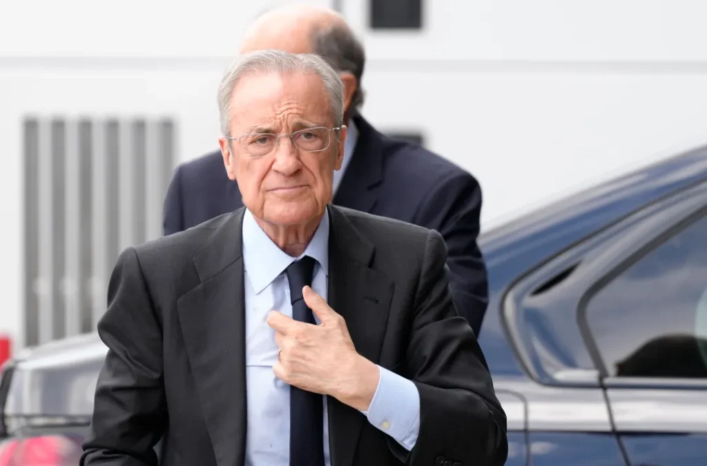Real Madrid's President Florentino Perez