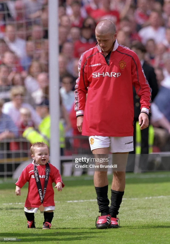 David Beckham and his son