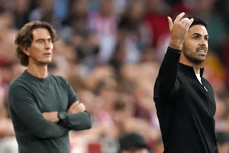 The Gunners began aggressively, pressing high