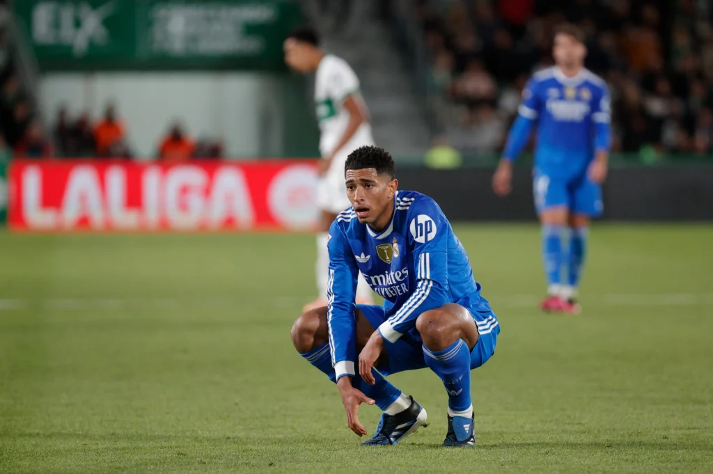 Jude bellingham dissapointed in madrid's clash woth Elche