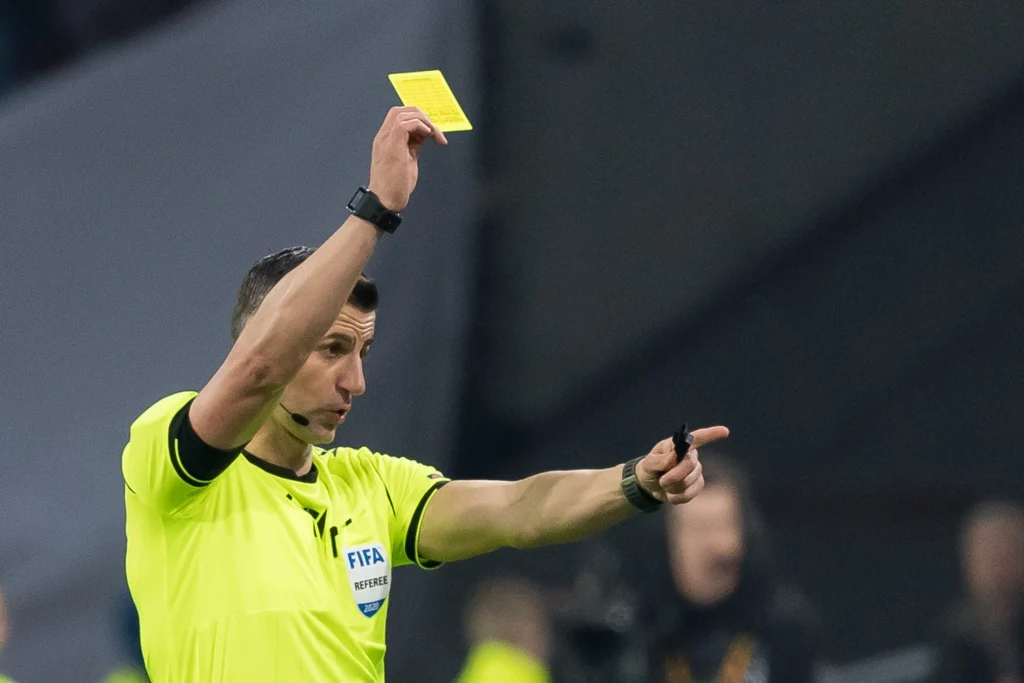 A yellow card is a formal caution