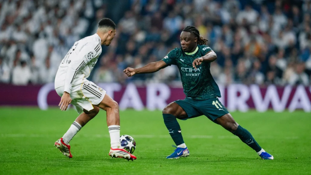 Doku was crossing from the right, Haaland was raising his hand (1)